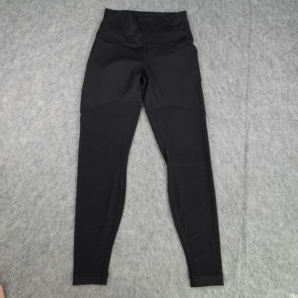 Lululemon Leggings Women 8 Black Sheer Will‎ High Rise 27" Tight Pulse Yoga Run